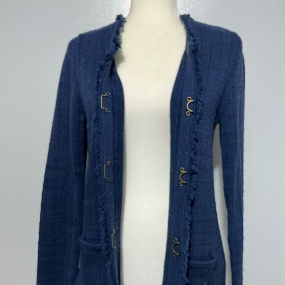 CAbi Duchess Blue Knit Long Cardigan size M - Picture 3 of 9